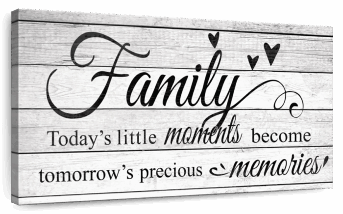 Family Moments Typography Wall Art